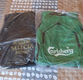 Mochilas publicitarias Carlsberg y San Miguel