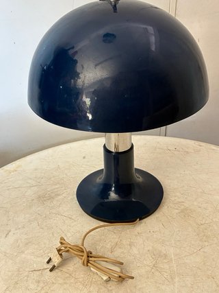 Lámpara Seta Vintage Azul y Plata