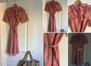 Vestido vintage floral años 70