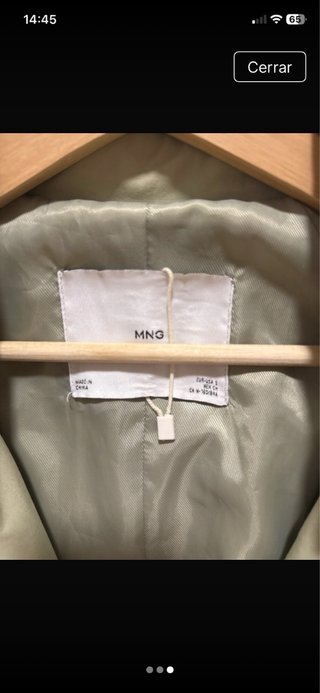 Gabardina verde mujer water repellent