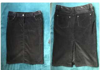Falda de pana negra Zara