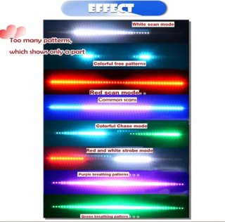 Striscia LED RGB 48 Scanner 12V per auto