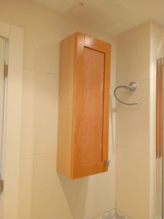 Mueble de baño completo madera y cristal