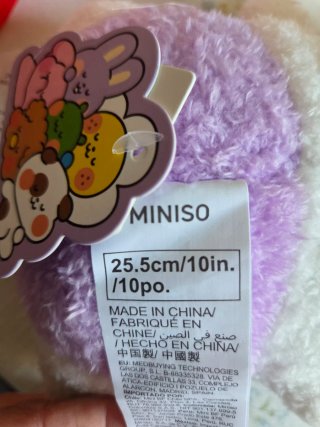 Peluche Miniso con cereza y nata