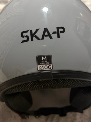 Casco Moto SKA-P Gris con Visera. TALLA M