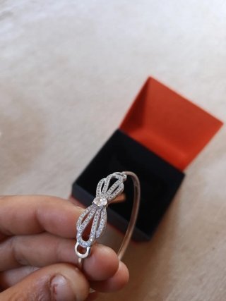 Pulsera rígida plata circonitas