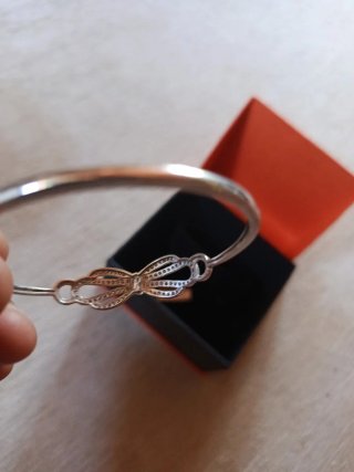 Pulsera rígida plata circonitas