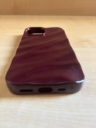 Funda móvil burdeos brillante para Iphone 15