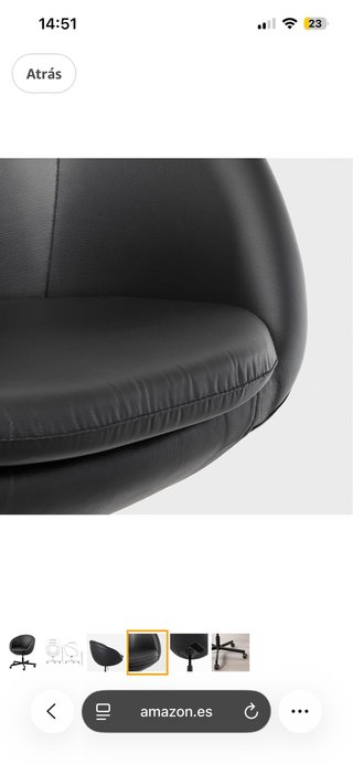 SEDIA IKEA SKRUVSTA NERA CON ROTELLE