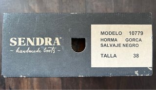 Botas Sendra Negras Talla 38. Hechas a mano.