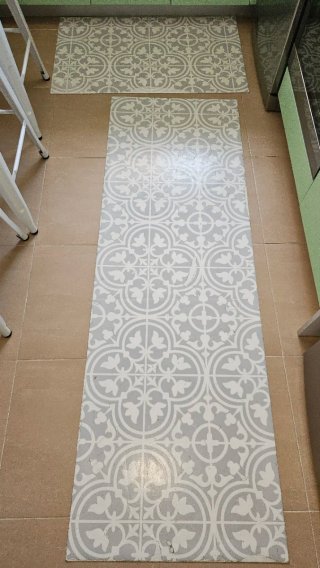 Alfombras vinílicas con diseño geométrico