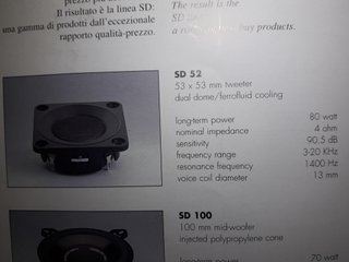 2 Tweeters Coral Electronic SD52 4Ohm