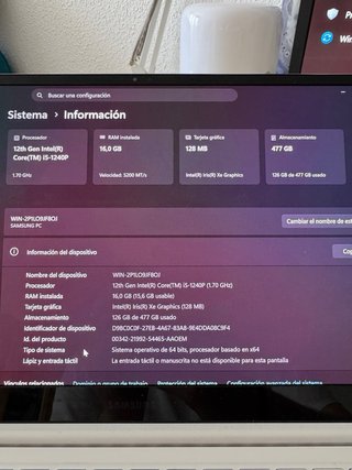 Portátil Samsung Galaxy Book2 Pro Plata