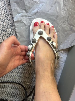 Sandalias Balenciaga Blancas Tachuelas
