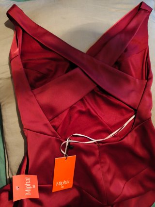 Vestido fiesta largo Burdeos Talla M
