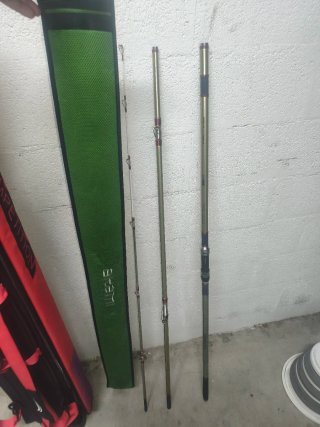 2 Cañas y carrete surfcasting