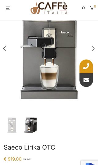 Cafetera Saeco Lirika OTC