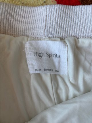Pantalón blanco tejido floral