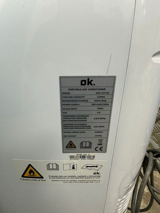 Aire Acondicionado Portátil OK.