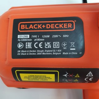 Sierra Circular Black+Decker CS1250L Con Guía Láser 1250 W