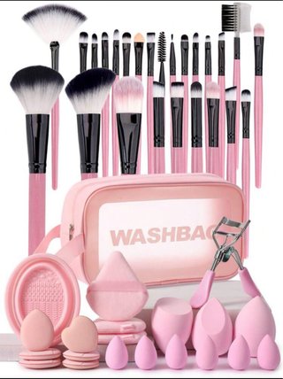 Neceser rosa transparente (NUEVO SIN USAR)