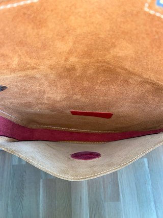 Bolso Piel Imperio Clandestino Marrón y Rojo