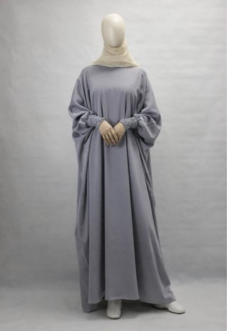 Abaya Mariposa Gris Talla Única Nueva