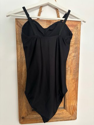 Body danza tirantes finos adulto negro