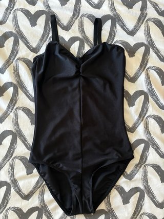 Body danza tirantes finos adulto negro