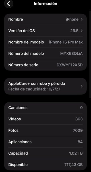 iPhone 16 Pro Max 1TB Blanco