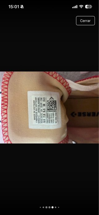 Zapatillas rojas Converse talla 38