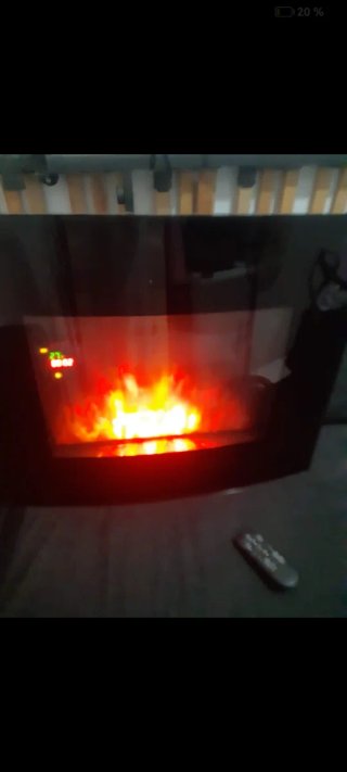 Chimenea eléctrica cristal negro