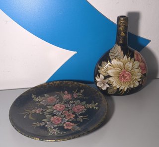Conjunto Decorativo Cerámica Flores