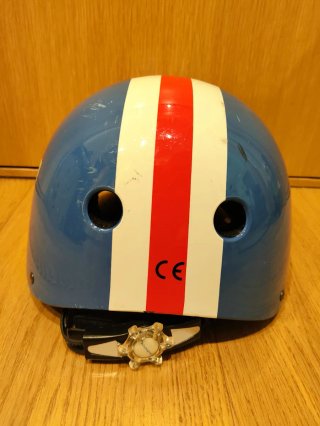 Casco infantil 48-53cm azul estilo retro