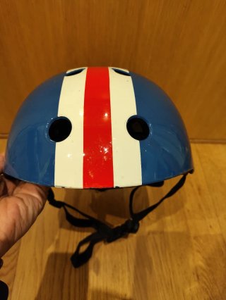 Casco infantil 48-53cm azul estilo retro