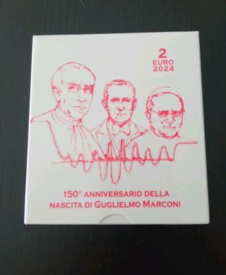 Moneda 2€ Vaticano 2024 Marconi Proof