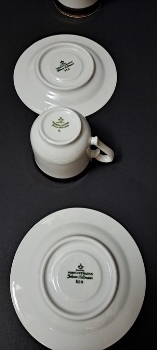 Bavaria Set 6 tazzine piattini caffè porcellana L1