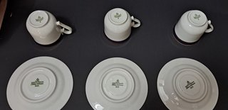Bavaria Set 6 tazzine piattini caffè porcellana L1