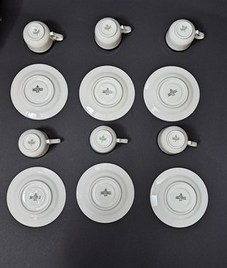 Bavaria Set 6 tazzine piattini caffè porcellana L1