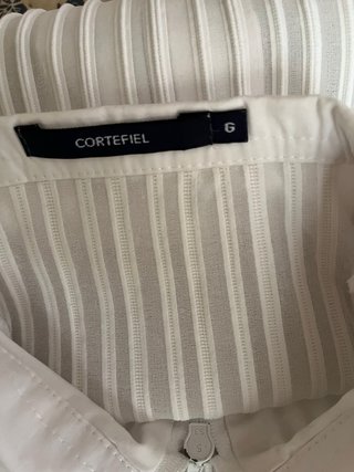 Camisa Cortefiel blanca semi transparente