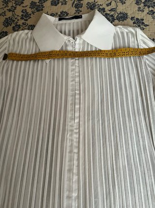 Camisa Cortefiel blanca semi transparente