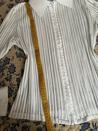 Camisa Cortefiel blanca semi transparente