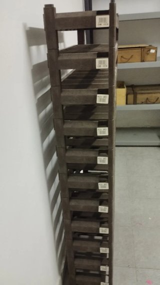 Botellero modular marrón, 10 unidades