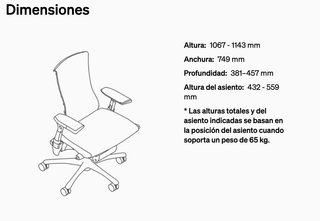 Silla Ergonómica Oficina Herman Miller Embody