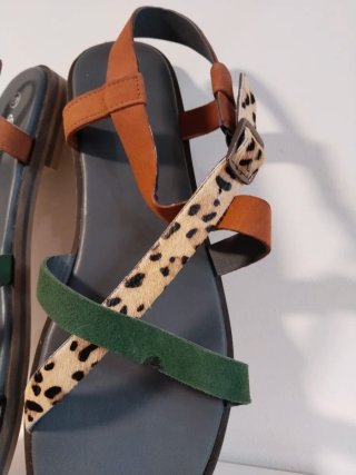 Sandalias Marrones, Verdes y Animal Print