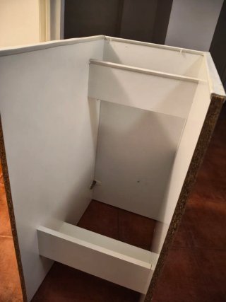 Mueble para pila de lavar blanco