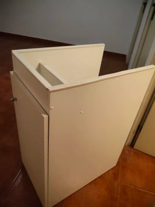 Mueble para pila de lavar blanco