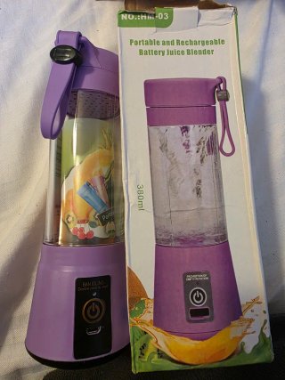Licuadora Portátil Recargable Morada