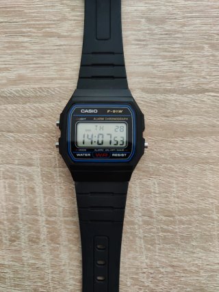 Reloj Casio F91W Negro