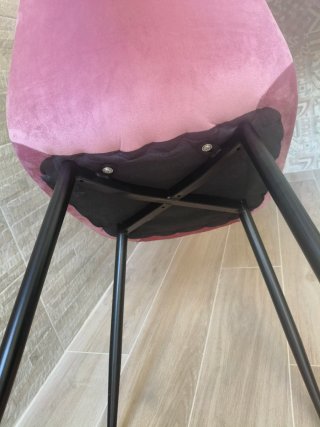 4 Sedie da pranzo rosa e nere